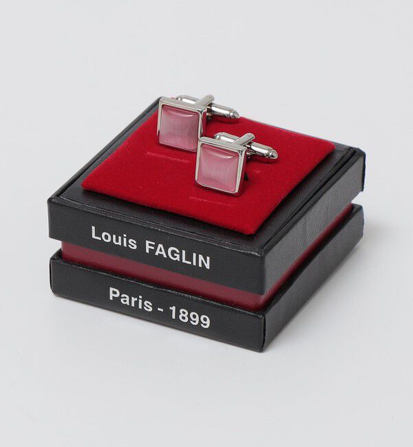 SHIPS「LOUIS FAGLIN: スクエア カフスリンクス」|ネクタイピン・カフスボタン|ピンク