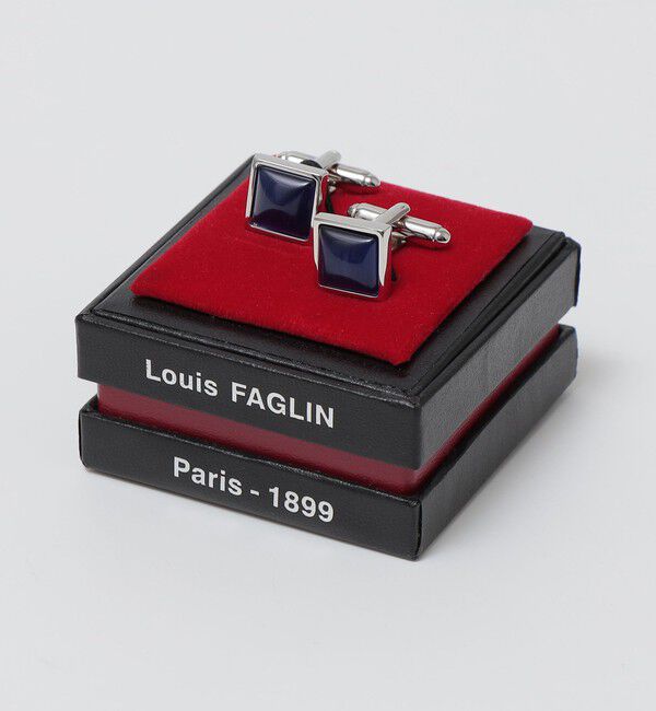 SHIPS「LOUIS FAGLIN: スクエア カフスリンクス」|ネクタイピン・カフスボタン|ネイビー