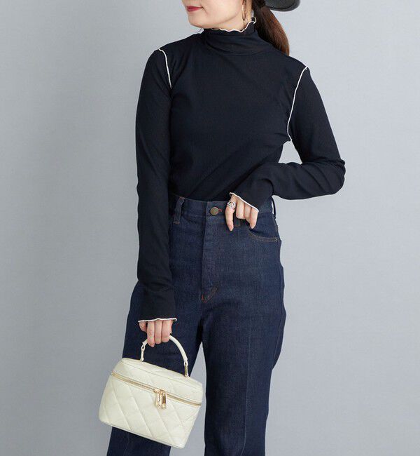 SHIPS for women「〈手洗い可能〉ドライタッチ リブ タートル」|Tシャツ・カットソー|