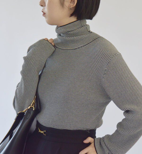 quaranciel「quaranciel:〈手洗い可能〉コットン タートルネック リブ ニット」|ニット・セーター|その他