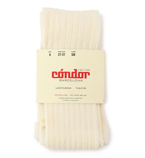SHIPS KIDS「condor:100～130cm / ワイドリブ ベーシック タイツ」|タイツ・ストッキング|オフホワイト