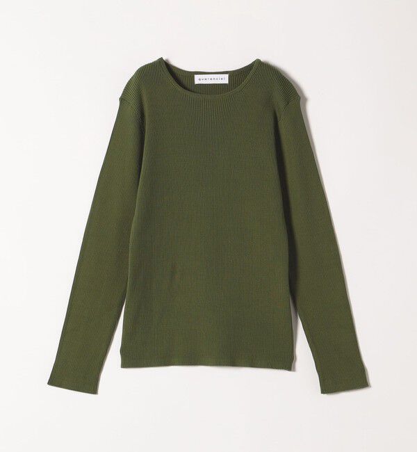 quaranciel「quaranciel:〈手洗い可能〉コットン リブ クルーネック ニット」|ニット・セーター|