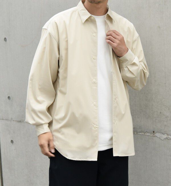 SHIPS any「SHIPS any: バンブー レーヨン バルーンスリーブ ドレープ オーバー シャツ ［BRIOS］◇」|シャツ・ブラウス|ベージュ