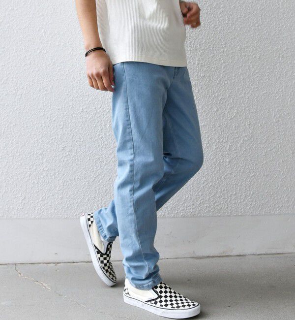 SHIPS any「SHIPS any: ベターコットン ストレッチ スリム テーパード デニム イージー パンツ◇」|デニム|ブルー