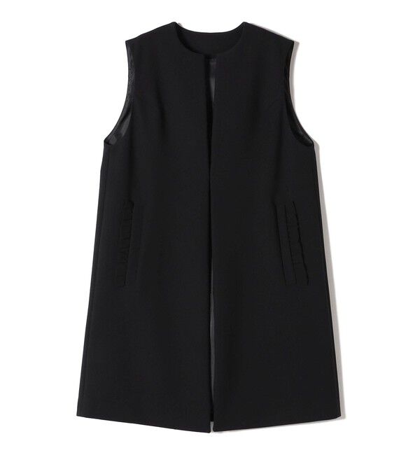SHIPS for women「【SHIPS別注】kaene:〈洗濯機可能〉ハイストレッチ ダンボール フリル ジレ」|ベスト・ジレ|