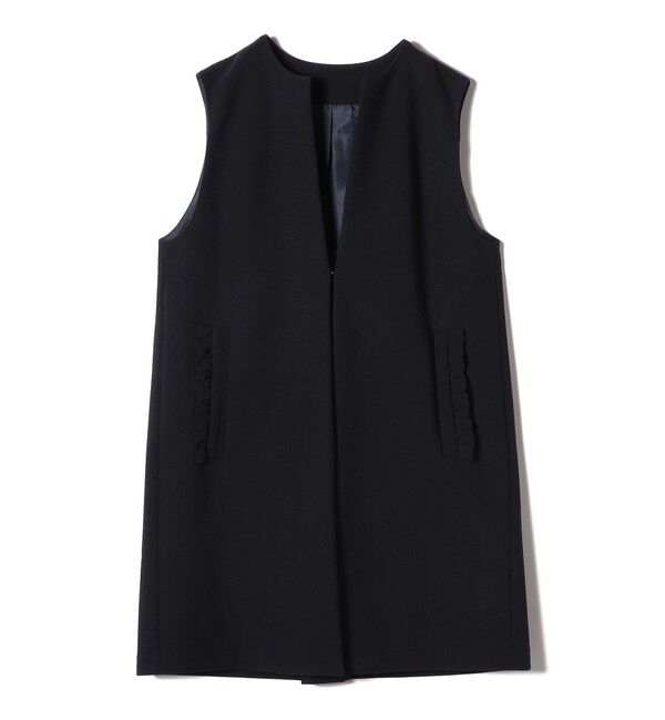 SHIPS for women「【SHIPS別注】kaene:〈洗濯機可能〉ハイストレッチ ダンボール フリル ジレ」|ベスト・ジレ|