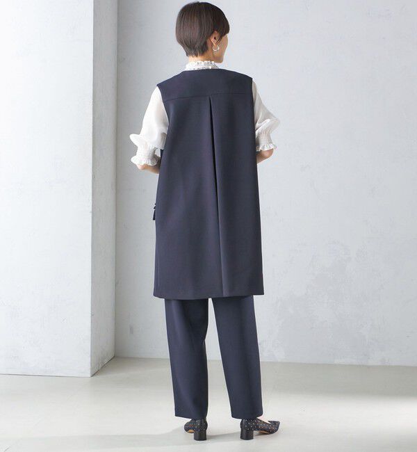 SHIPS for women「【SHIPS別注】kaene:〈洗濯機可能〉ハイストレッチ ダンボール フリル ジレ」|ベスト・ジレ|