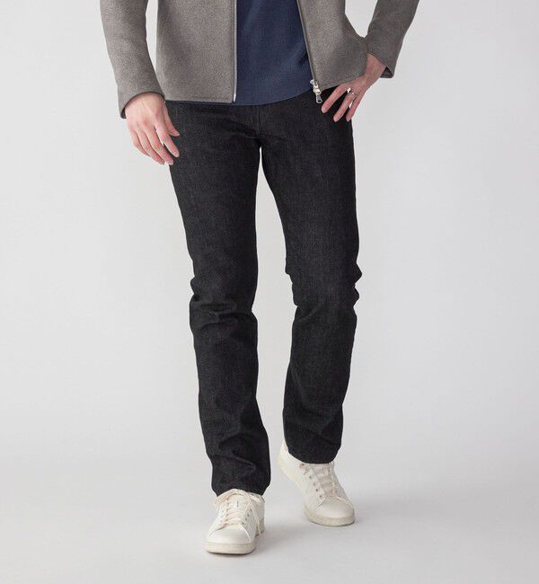 SHIPS「SHIPS: オイカワデニム 5ポケット テーパード デニムパンツ 24SS 〈ブラック〉」|チノ|