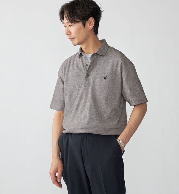 SHIPS「【WEB限定】SHIPS:〈吸水速乾〉ドライピケ ワンポイント ロゴ ワイドカラー ポロシャツ」|ポロシャツ|