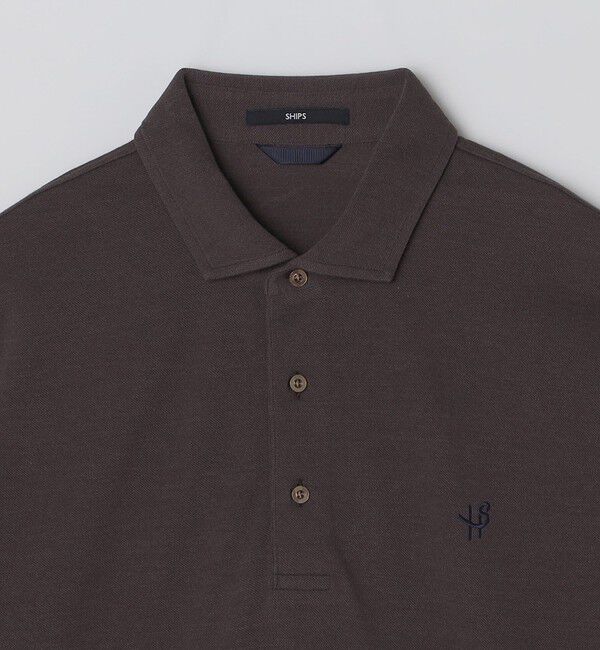 SHIPS「【WEB限定】SHIPS:〈吸水速乾〉ドライピケ ワンポイント ロゴ ワイドカラー ポロシャツ」|ポロシャツ|