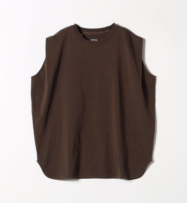 SHIPS any「《一部追加予約》SHIPS any:〈抗菌防臭/洗濯機可能〉USAコットン ラウンドヘム ノースリーブ TEE」|Tシャツ・カットソー|
