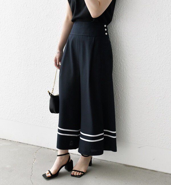 SHIPS any「SHIPS any:〈洗濯機可能〉マリン ガウチョ ワイド パンツ」|その他|ネイビー