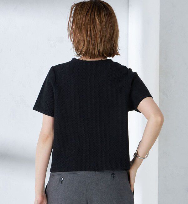 SHIPS for women「【WEB限定】〈手洗い可能〉ハイツイスト コットン ビジュー カノコ ニット」|プルオーバー|