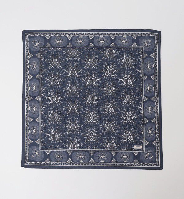 SHIPS「SHIPS: パターン デザイン バンダナ」|ストール|コバルトブルー