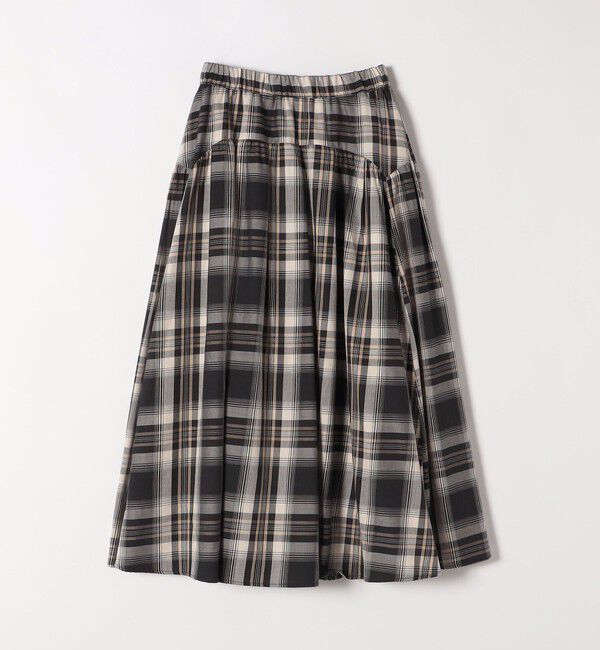 SHIPS any「SHIPS any:〈洗濯機可能〉ペール チェック ギャザー フレア スカート」|スカート|