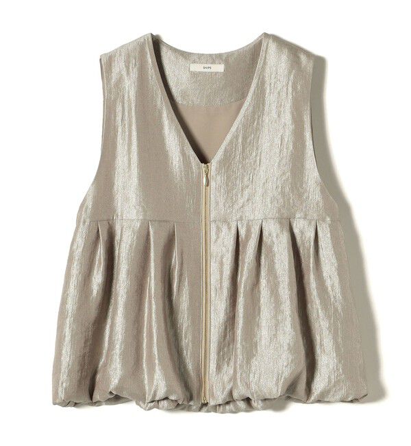 SHIPS for women「〈手洗い可能〉サテン タック バルーン ジレ」|ベスト・ジレ|