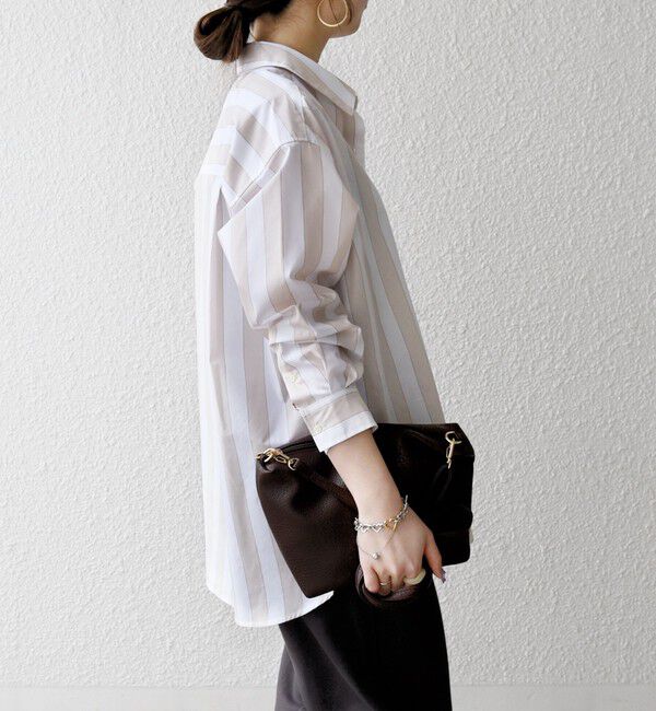 SHIPS any「SHIPS any:〈洗濯機可能〉REPREVE レギュラーカラー ルーズ ポケット シャツ」|シャツ・ブラウス|