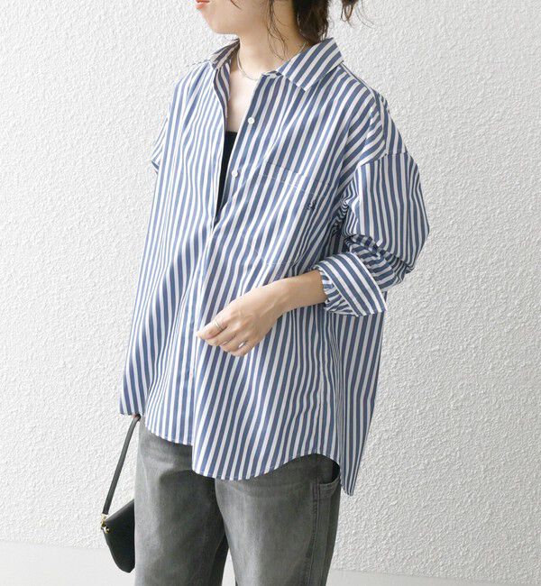 SHIPS any「SHIPS any:〈洗濯機可能〉REPREVE レギュラーカラー ルーズ ポケット シャツ」|シャツ・ブラウス|