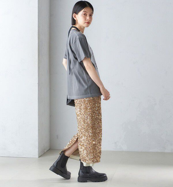 SHIPS for women「〈手洗い可能〉スパンコール Iライン スカート」|スカート|