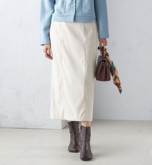 SHIPS for women「〈手洗い可能〉フェイク スエード (ポリエステル) タイト スカート」|タイト|