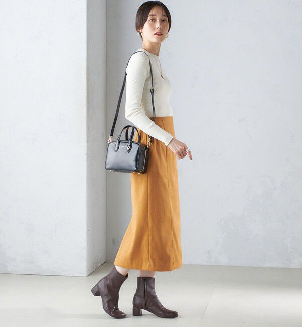 SHIPS for women「〈手洗い可能〉フェイク スエード (ポリエステル) タイト スカート」|タイト|