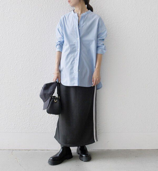 SHIPS any「SHIPS any:〈洗濯機可能〉USAコットン 裏起毛 サイドライン スカート」|スカート|