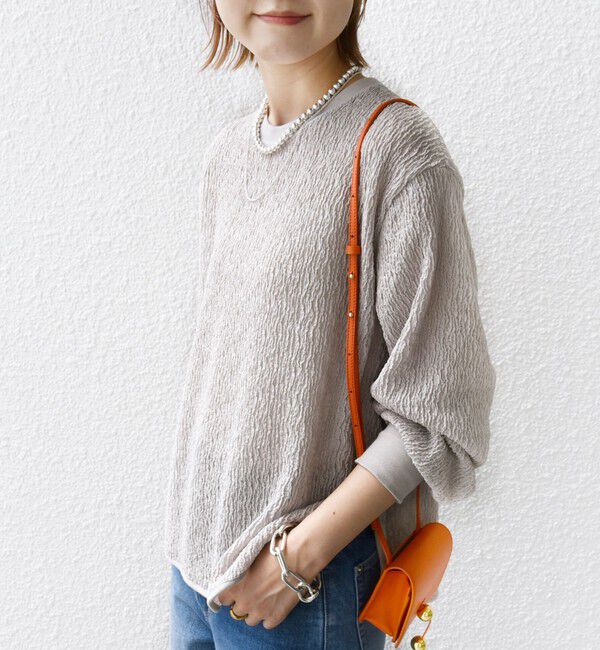 SHIPS for women「【WEB限定】〈手洗い可能〉ランダムブルーゼ ロングスリーブ プルオーバー」|プルオーバー|