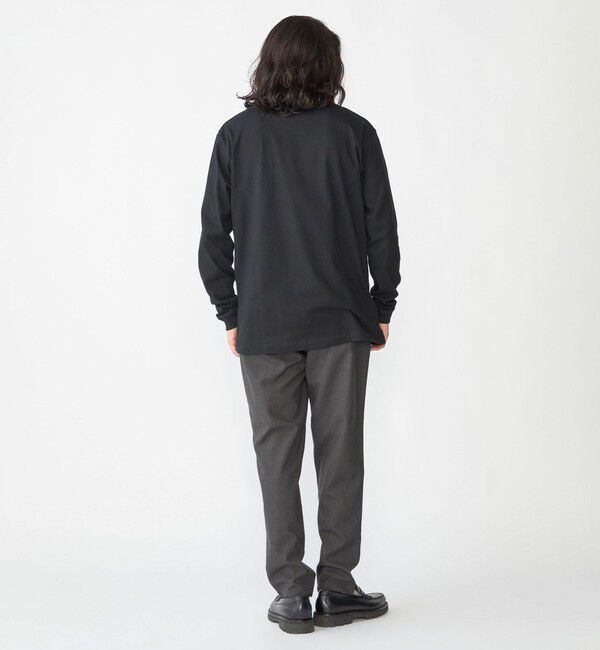 SHIPS「【WEB限定】SHIPS: マイクロ SHIPSロゴ ポケット ロングスリーブ Tシャツ (ロンT)」|Tシャツ・カットソー|