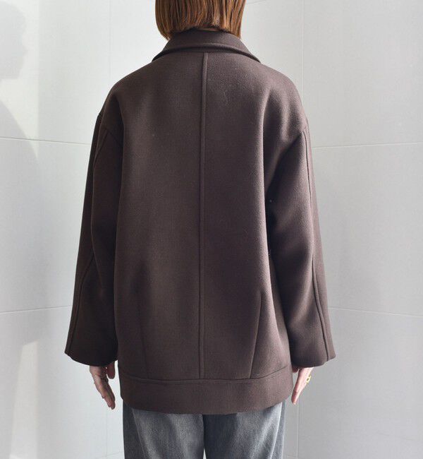 SHIPS any「SHIPS any: ウール ミックス コクーン ショート Pコート」|その他|