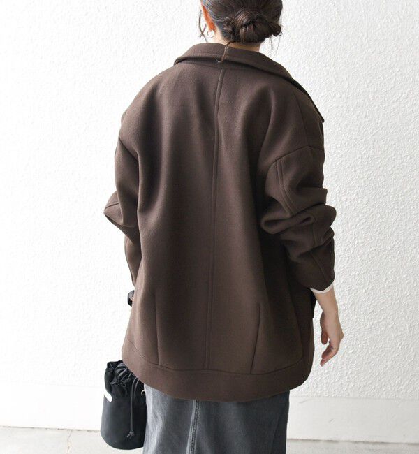 SHIPS any「SHIPS any: ウール ミックス コクーン ショート Pコート」|その他|