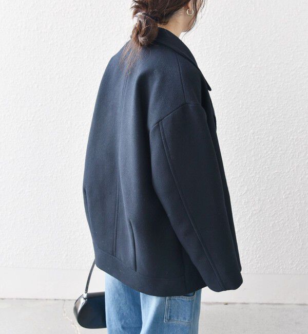 SHIPS any「SHIPS any: ウール ミックス コクーン ショート Pコート」|その他|