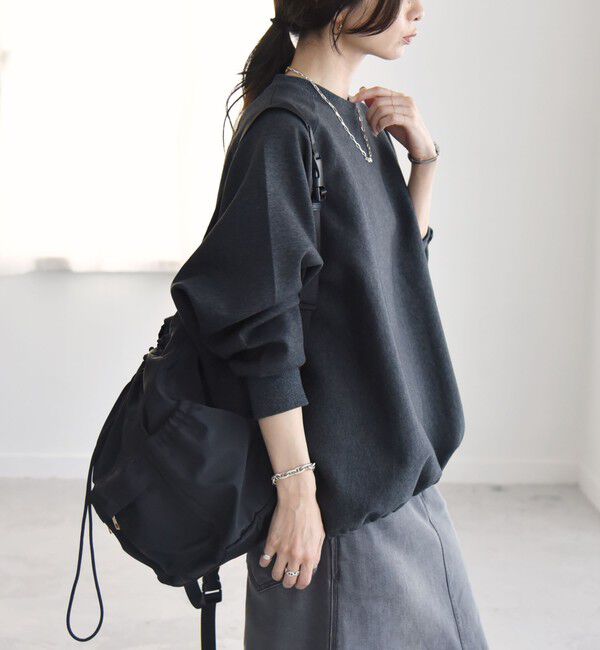 quaranciel「quaranciel:〈洗濯機可能〉ポンチ ドロスト ルーズ プルオーバー」|スウェット・ジャージ|