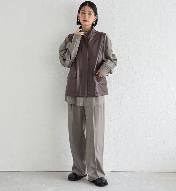 SHIPS for women「Wai＋:スタンドカラー ベスト」|ベスト・ジレ|