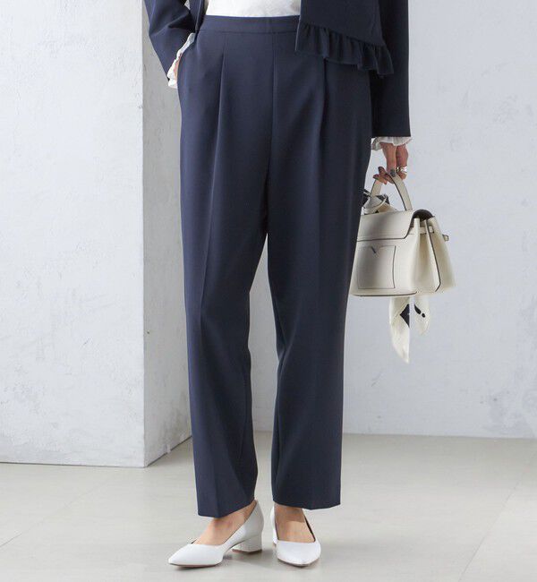 SHIPS for women「〈手洗い可能〉トリアセテート混 テーパード パンツ（セットアップ対応）」|その他|