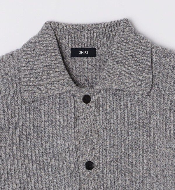 SHIPS「SHIPS: SOLOTEX(R) 畔編み ポロ ニット カーディガン」|カーディガン|