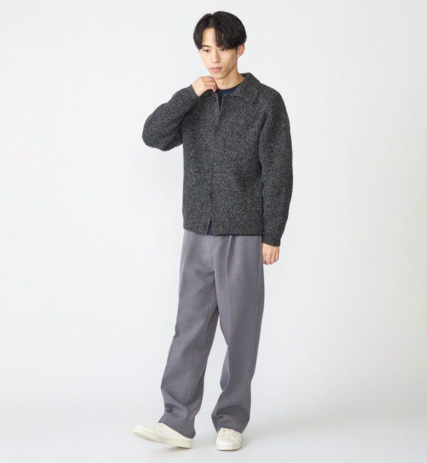 SHIPS「SHIPS: SOLOTEX(R) 畔編み ポロ ニット カーディガン」|カーディガン|