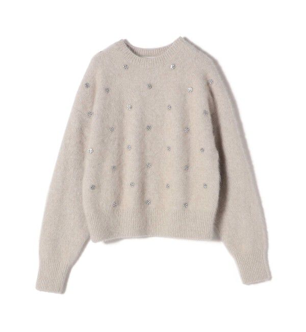 SHIPS for women「〈手洗い可能〉ビジュー FOX クルーネック プルオーバー」|ニット・セーター|
