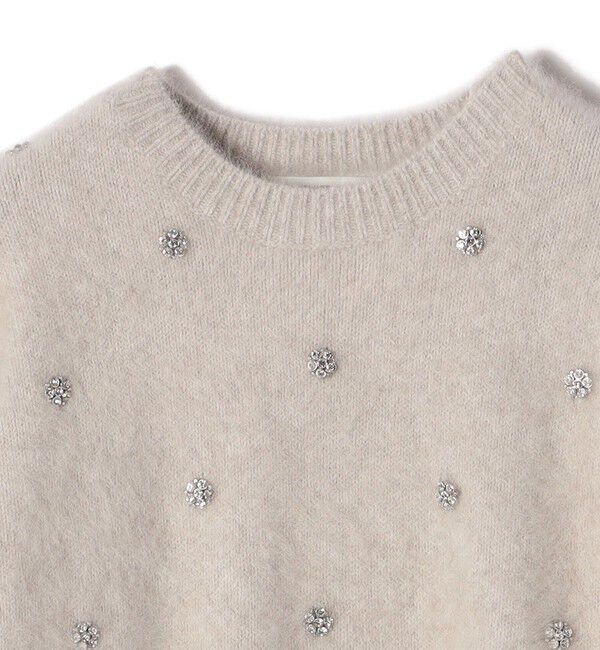 SHIPS for women「〈手洗い可能〉ビジュー FOX クルーネック プルオーバー」|ニット・セーター|