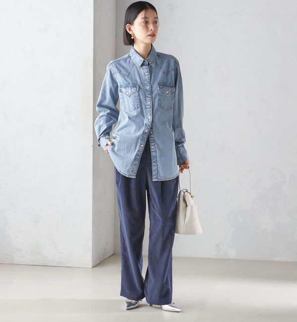 SHIPS for women「ROCKMOUNT:〈洗濯機可能〉デニム ウエスタン」|シャツ・ブラウス|