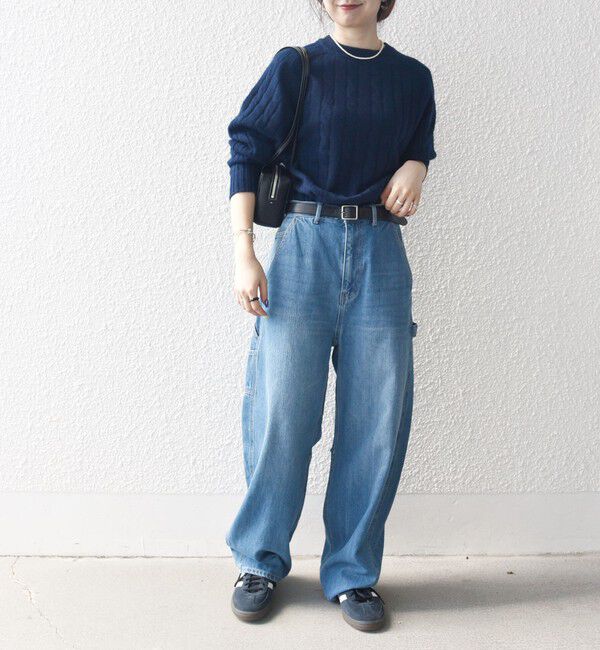 SHIPS any「【WEB限定】SHIPS any:〈手洗い可能〉ヤク ケーブル クルーネック ニット プルオーバー 2」|ニット・セーター|