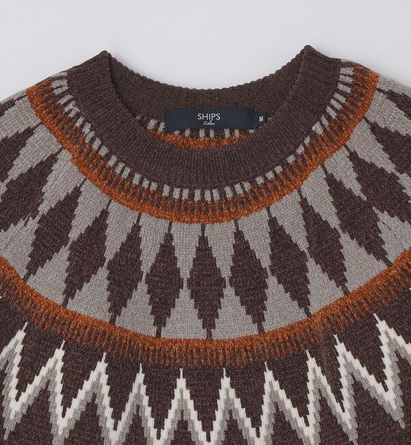 SHIPS Colors 「SHIPS Colors:〈手洗い可能〉ジャカード モール ニット」|ニット・セーター|
