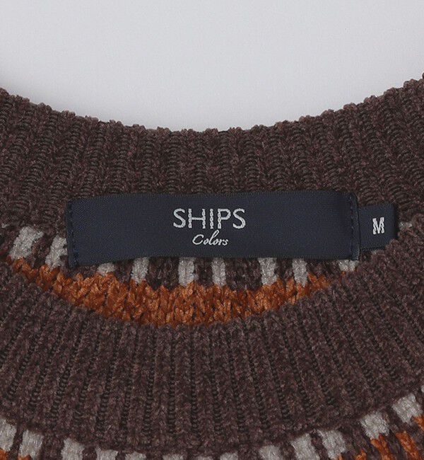 SHIPS Colors 「SHIPS Colors:〈手洗い可能〉ジャカード モール ニット」|ニット・セーター|