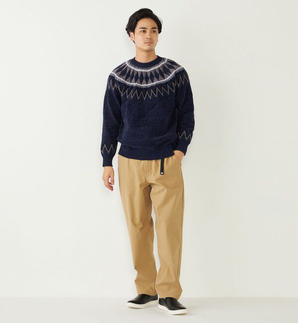 SHIPS Colors 「SHIPS Colors:〈手洗い可能〉ジャカード モール ニット」|ニット・セーター|