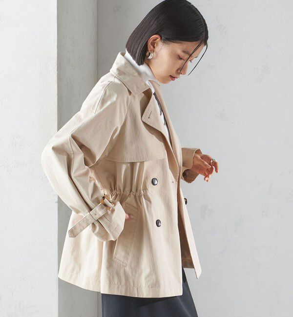 SHIPS for women「〈撥水加工〉ドロスト ショート トレンチ コート」|トレンチコート|