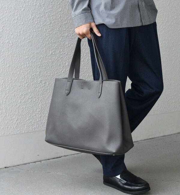 SHIPS any「SHIPS any: スプリット レザー トートバッグ (クラッチバッグ付き) 26SS◆」|トートバッグ|