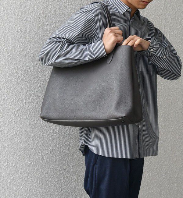 SHIPS any「SHIPS any: スプリット レザー トートバッグ (クラッチバッグ付き) 26SS◆」|トートバッグ|