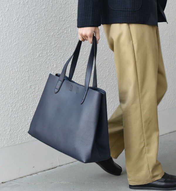 SHIPS any「SHIPS any: スプリット レザー トートバッグ (クラッチバッグ付き) 26SS◆」|トートバッグ|