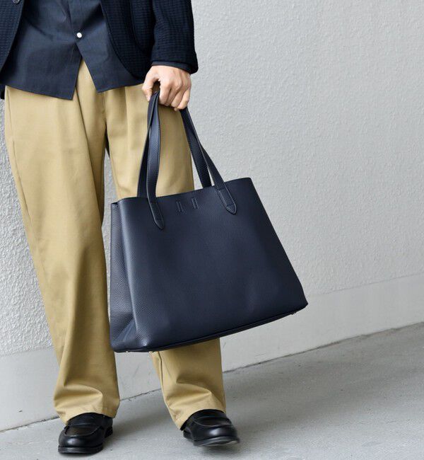 SHIPS any「SHIPS any: スプリット レザー トートバッグ (クラッチバッグ付き) 26SS◆」|トートバッグ|