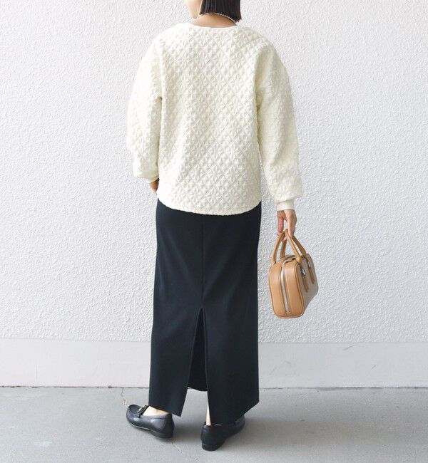 SHIPS for women「【WEB限定】〈手洗い可能〉キルティング ジャカード カーディガン」|カーディガン|