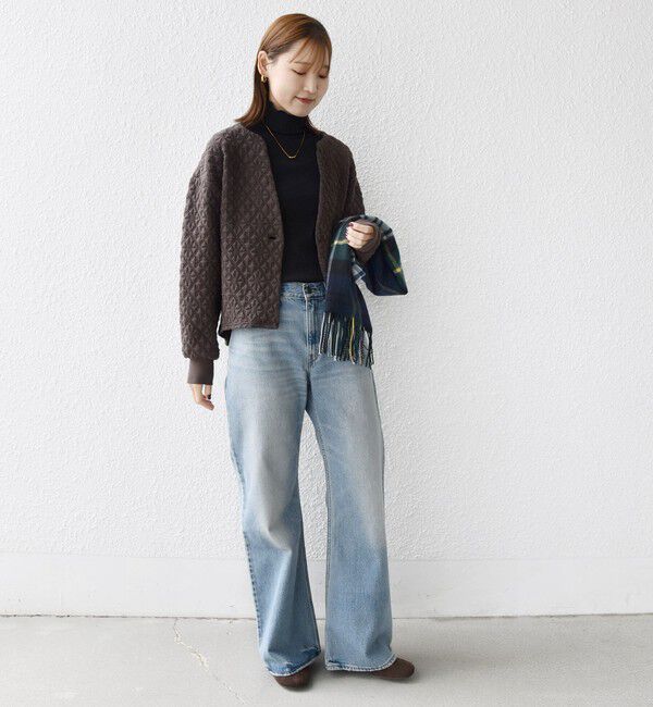 SHIPS for women「【WEB限定】〈手洗い可能〉キルティング ジャカード カーディガン」|カーディガン|